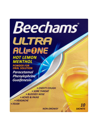 Beechams Ultra All in One Hot Lemon Menthol 10 Sachets
