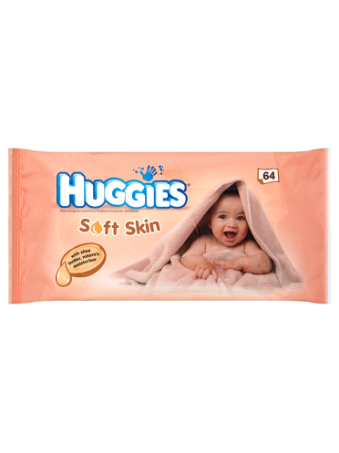 Huggies Soft Skin 64 Wipes